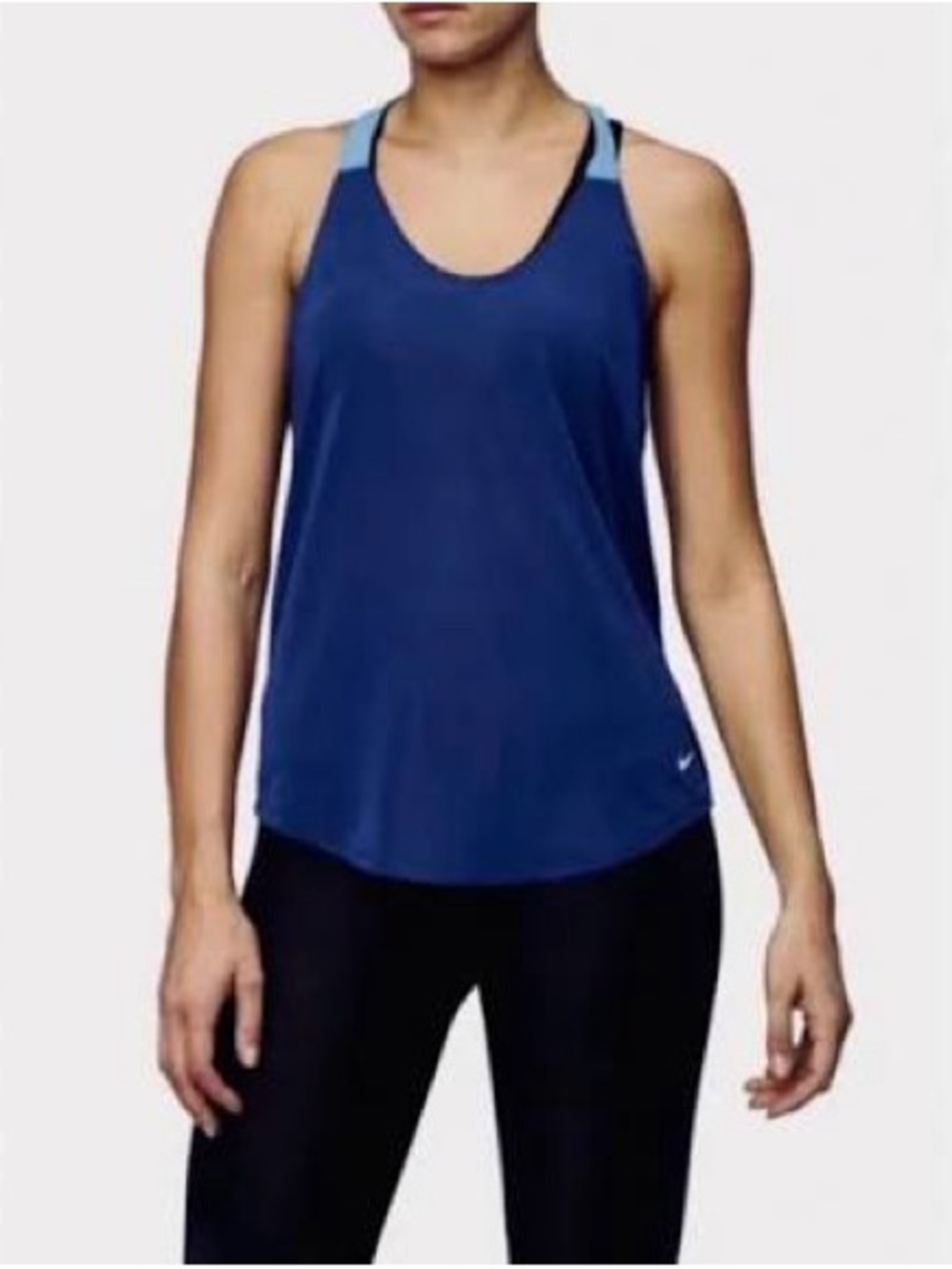 Nike Blue Racerback Tank with Light Blue Straps